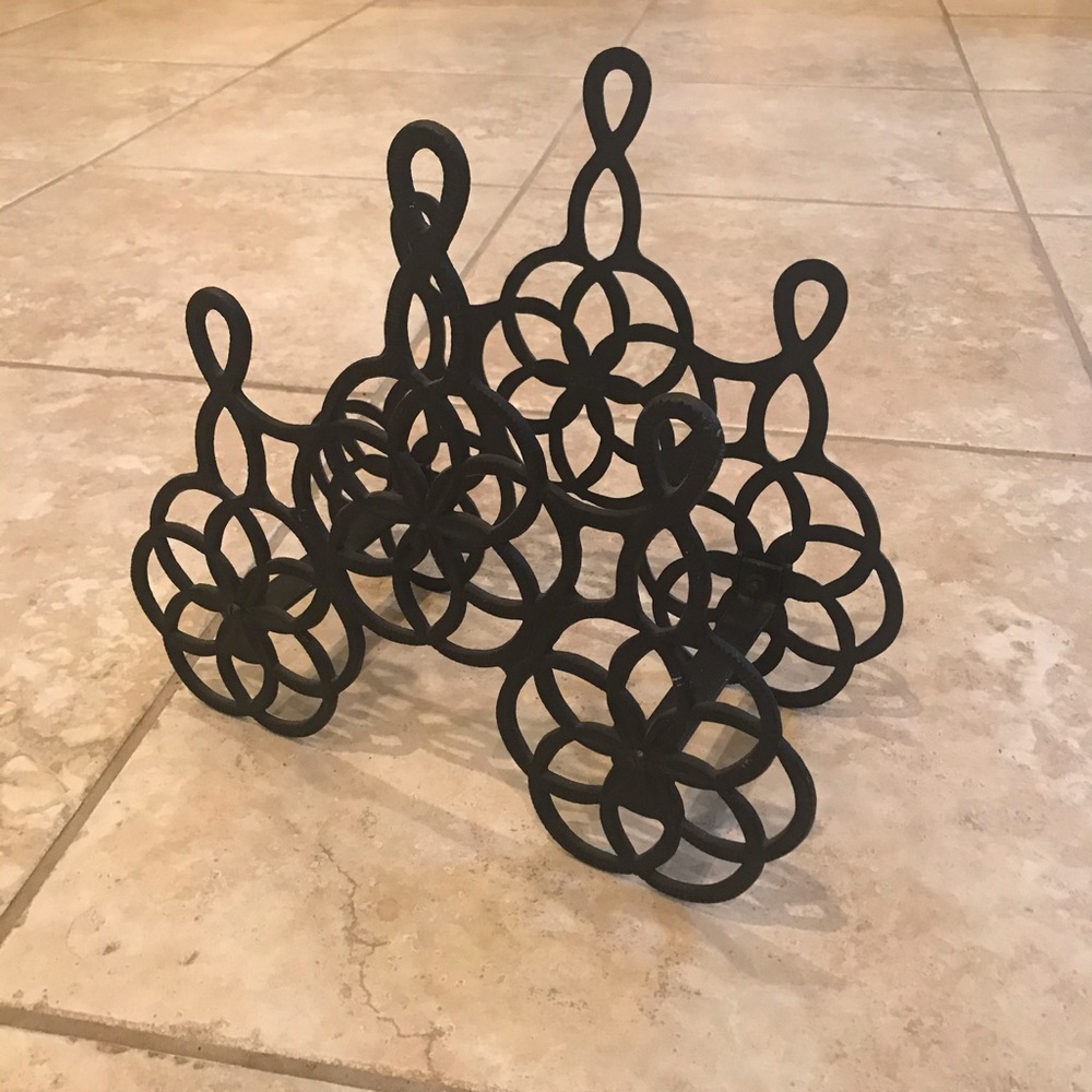 Vintage Black iron Mediterranean style recipe book holder